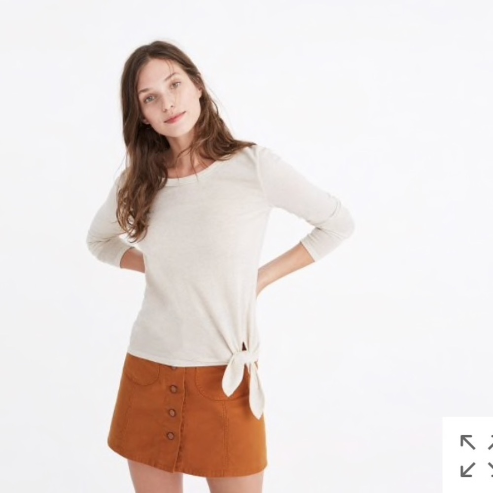 NEW • Madewell • Soundcheck Side Tie Tee XS